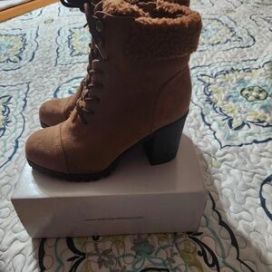 Dream Pairs Tan Heeled Boots